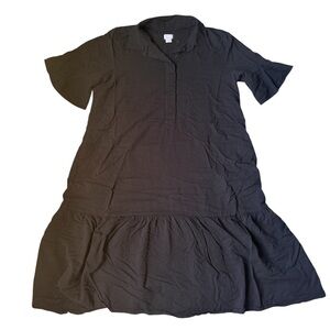 Chicos Black Women's Dress, Comfortable Midi Dress, Size 3 or 16, Rayon Dress